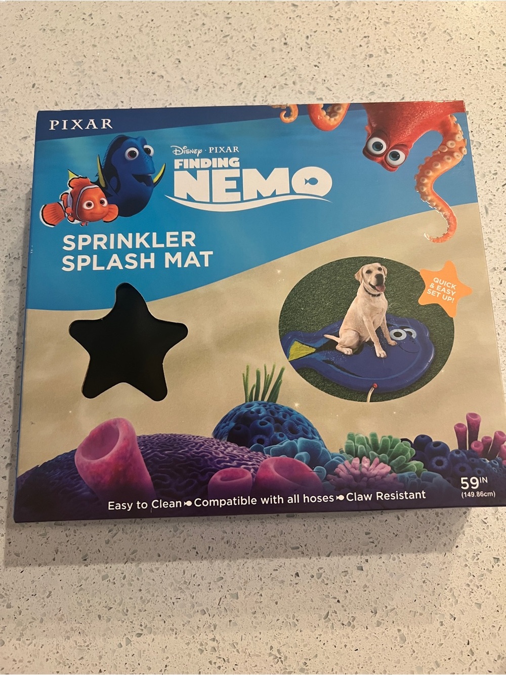 Disney Finding Nemo Blue & Orange Pet Sprinkler Splash Mat